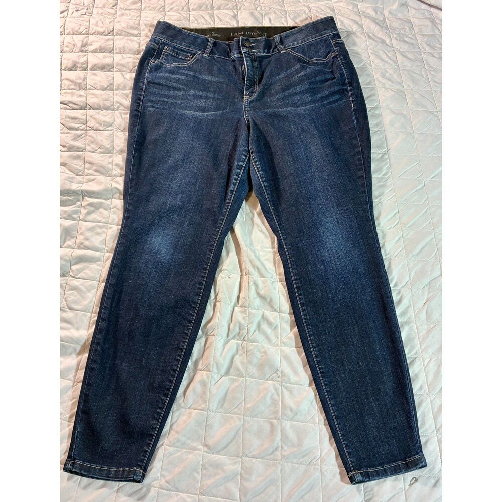 Lane Bryant 18 Regular Tighter Tummy Technology Curve Enhancing Blue Denim